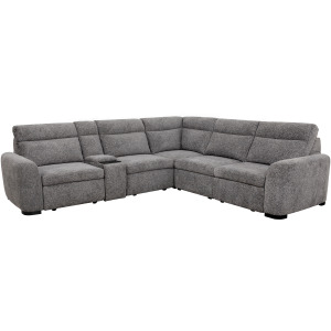 Kline Nightfall 6 Piece Power Sliding Sectional with Extension Footrests