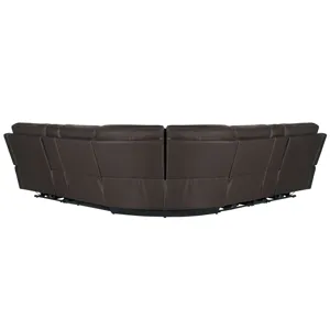 Easton Steamboat Brown 7 Piece Zero Gravity Power Reclining Sectional with Power Adjustable Headrest