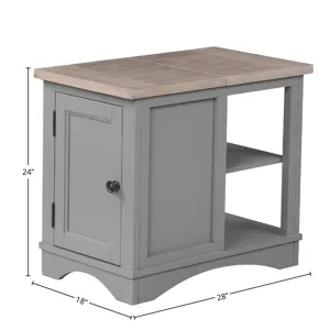 Americana Modern Dove Cocktail Table with 2 Chairside Tables