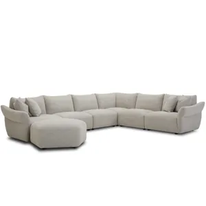 Playful Canes Cobblestone 6 Piece Modular Sectional