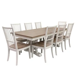 Americana Modern Dining 88 inch Trestle Extendable Dining Table