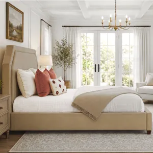 Gwen Mellow Teak King Bed 6/6