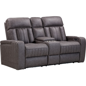 Equinox Mercury Power Reclining Console Loveseat