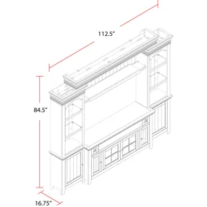 Tidewater 72 Inch Console Entertainment Wall
