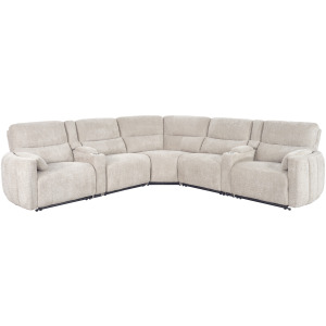 Modesto Buttercream 7 Piece Modular Power Reclining Sectional with Power Adjustable Headrests