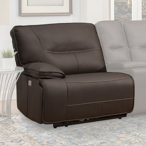 Spartacus Chocolate Power Left Arm Facing Recliner