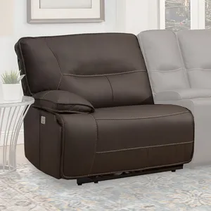 Spartacus Chocolate Power Left Arm Facing Recliner