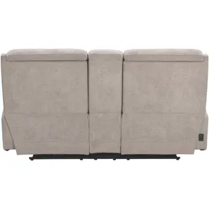 Traxton Jasper Taupe Power Zero Gravity Tilt Console Loveseat P3
