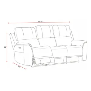 Easton Steamboat Brown Zero Gravity Power Reclining Sofa P3
