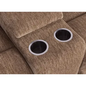 Bronco Plush Tobacco 7 Piece Modular Zero Gravity Power Reclining Sectional with Power Adjustable Headrests