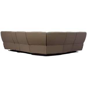 Ian Luxe Mocha 6 Piece Modular Zero Gravity Power Reclining Sectional
