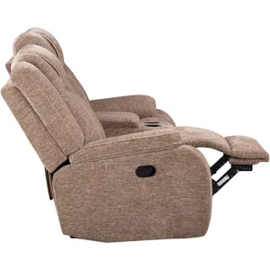 Bruno Plush Tobacco Manual Console Loveseat