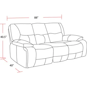 Spartacus Black Power Reclining Sofa and Two Recliners
