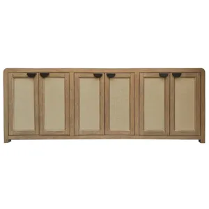 Escape Dining 84 Inch Rectangular Extendable Table with Console and 8 Ladderback Chairs