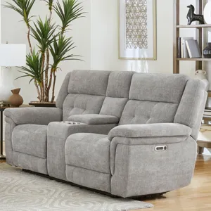 Richland Bristol Grey Power Reclining Sofa and Loveseat