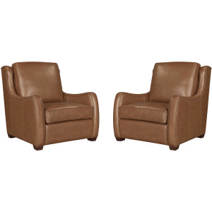 Channing Renaissance Cinnamon Stationary Chair Two Pack