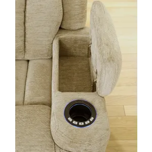 Dalton Lucky Fawn Power Reclining Sofa and Loveseat