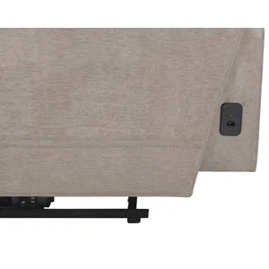 Traxton Jasper Taupe Power Zero Gravity Tilt Console Loveseat P3