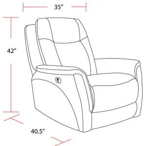 Linus Hudson Grey Zero Gravity Power Recliner Two Pack