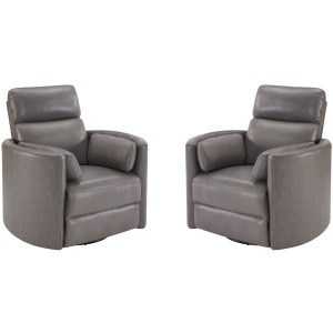 Radius Florence Heron - Powered By Freemotion Cordless Power Swivel Glider Recliner Two Pack