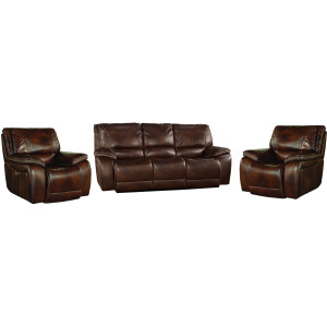 Vail Burnt Sienna Power Reclining Sofa and Two Recliners