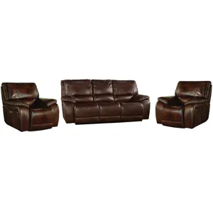 Vail Burnt Sienna Power Reclining Sofa and Two Recliners
