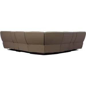 Ian Luxe Mocha 7 Piece Modular Zero Gravity Power Reclining Sectional