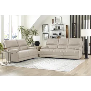 Whitman Verona Linen - Powered By Freemotion Power Reclining Sofa and Loveseat