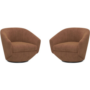 The Twist Elise Rust Swivel Chair Two Pack