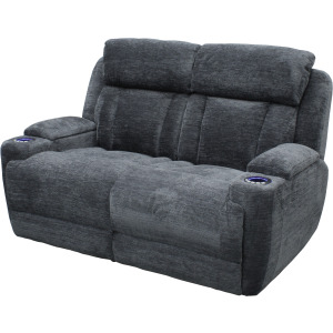 Dalton Lucky Charcoal Power Reclining Loveseat