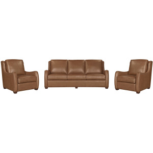 Channing Renaissance Cinnamon Stationary Sofa and 2 Chairs