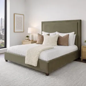 Kimberly Mystical Moss Queen Bed 5/0