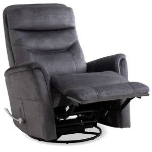 Gemini Capri Charcoal Swivel Glider Recliner Two Pack