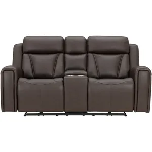 Maveric Bette Coffee Power Zero Gravity Console Loveseat P3