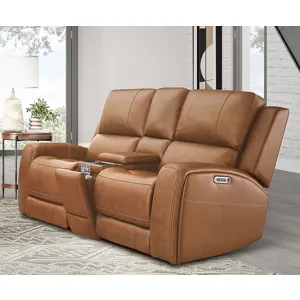 Belmont Lyric Caramel Zero Gravity Power Reclining Sofa Loveseat and Recliner