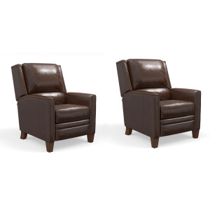 Connor Espresso Power Cordless High Leg Recliner P2 Two Pack