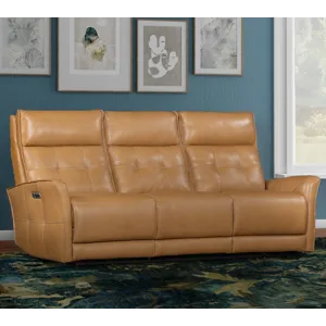 Gershwin Lucca Butterscotch Zero Gravity Power Reclining Sofa