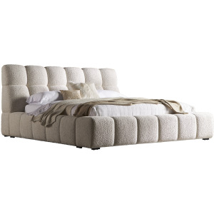 Escape Fluffy River Rock Queen Upholstered Headboard