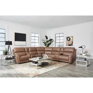Hancock Apple Cider 7 Piece Zero Gravity Power Reclining Sectional with Power Adjustable Headrests