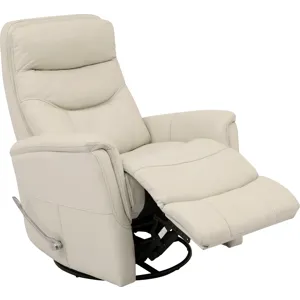 Gemini Ivory Swivel Glider Recliner Two Pack