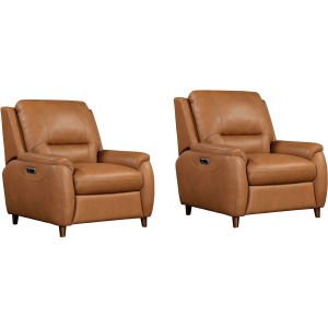 Austin Caramel Cream Power Recliner Two Pack