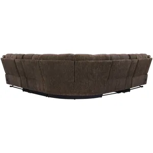 Bronco Plush Umber 7 Piece Modular Manual Reclining Sectional