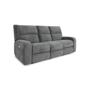 Polaris Bizmark Grey Power Reclining Sofa and Loveseat