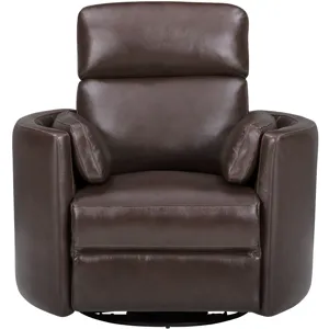 Radius Hickory Brown Manual Swivel Glider Recliner Two Pack
