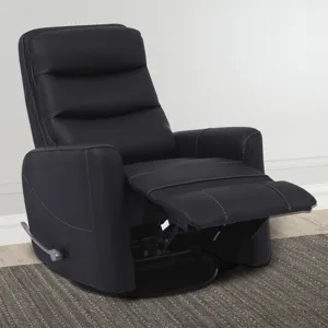 Hercules Black Swivel Glider Recliner Two Pack