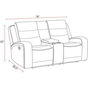 Napa Wrangler Clay Manual Console Loveseat