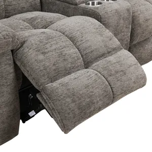 Buster Cabot Stone Manual Reclining Sofa and Loveseat