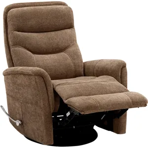 Gemini Snazzy Shiitake Manual Swivel Glider Recliner Two Pack