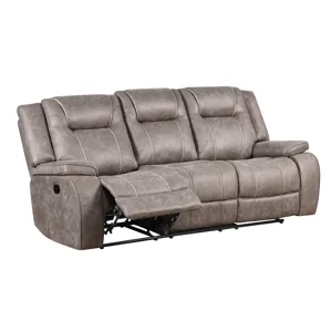 Blake Desert Taupe Manual Reclining Sofa and Loveseat
