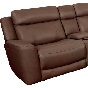 Calgary Autumn Umber Power Left Arm Facing Recliner P2